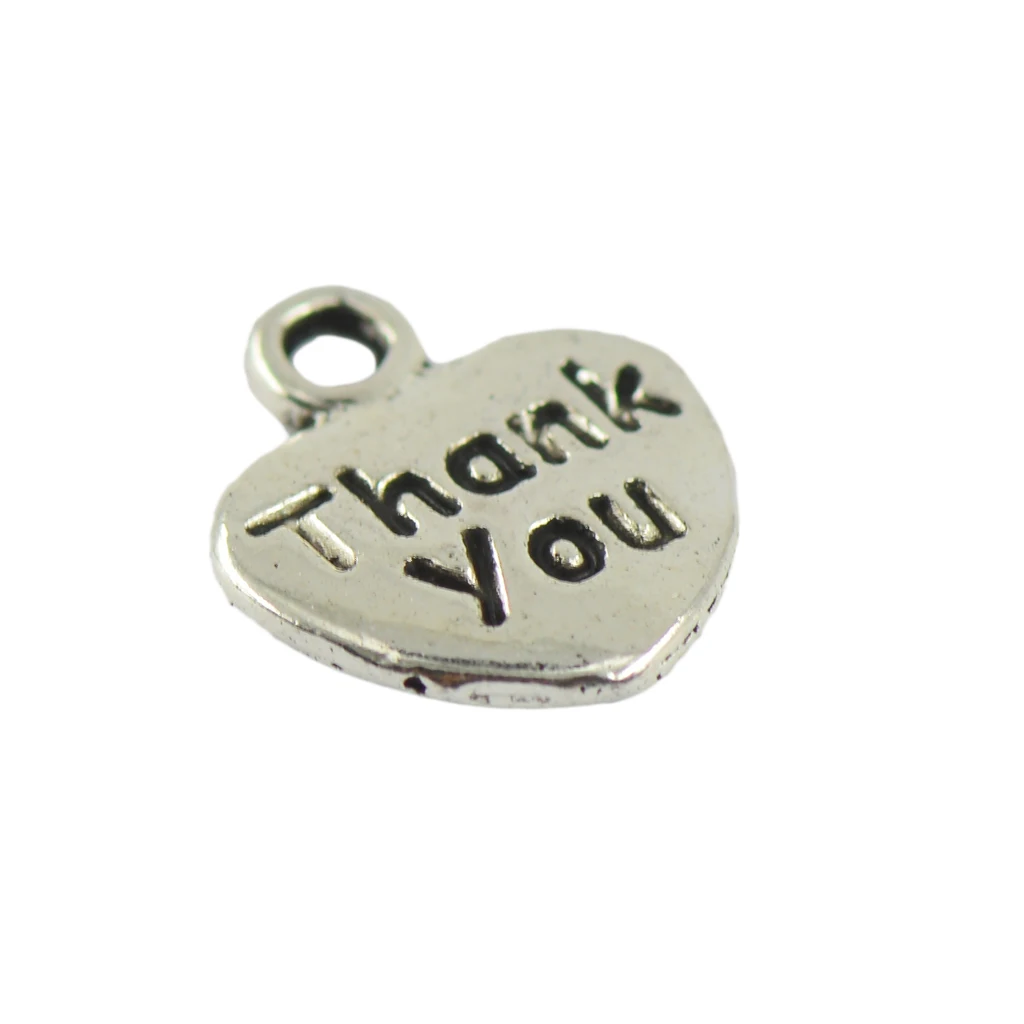 Pack of 50 Thank You Heart Charms Pendants DIY Necklaces Bracelets Earrings Making Label Tags Jewelry Pack of 50 Thank You Heart Charms Pendants DIY Necklaces Bracelets Earrings Making Label Tags Jewelry