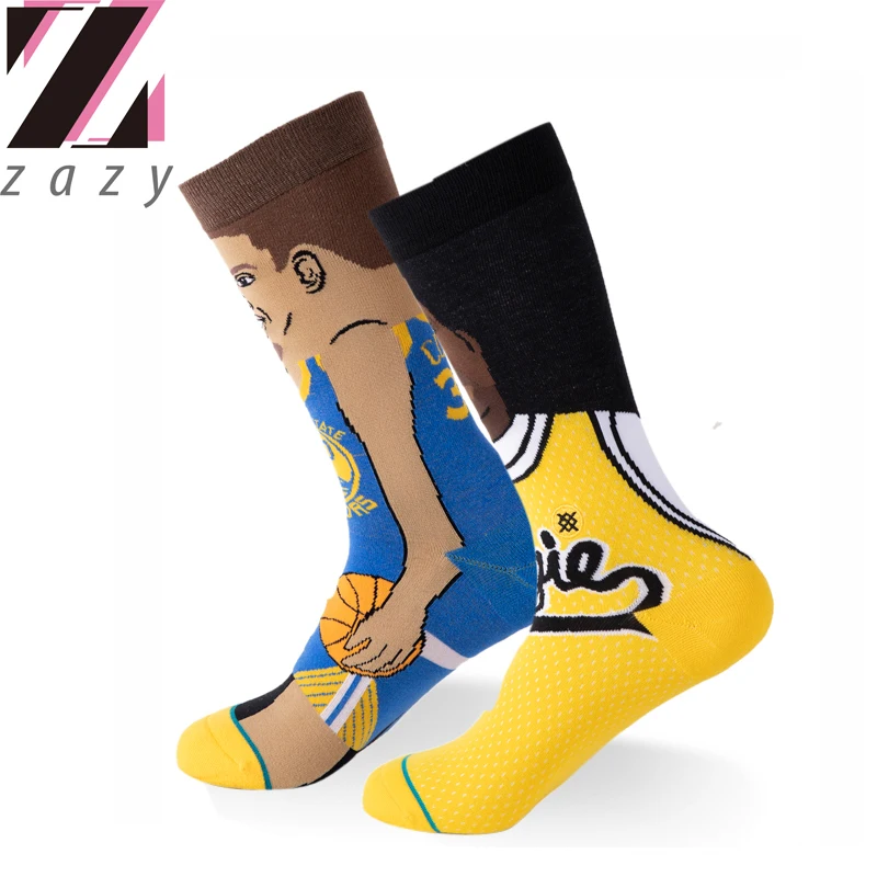 Men Fashion Printing Cartoon Sport Socks Novelty Basketball Star Funny Colorful Socks Comfort Crew Sock
Men Fashion Printing Cartoon Sport Socks Novelty Basketball Star Funny Colorful Socks Comfort Crew Sock