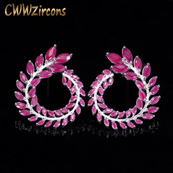 CWWZircons New Arrival Trendy Double Side Design Natural Red Crystal Semi Precious Stone Leaves Stud Earring for Women CZ149
CWWZircons New Arrival Trendy Double Side Design Natural Red Crystal Semi Precious Stone Leaves Stud Earring for Women CZ149