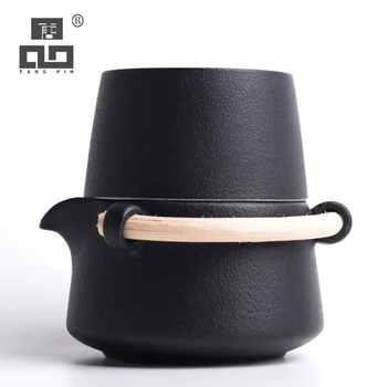 TANGPIN black crockery ceramic teapot with 2 cups gaiwan tea sets portable travel tea set drinkware
TANGPIN black crockery ceramic teapot with 2 cups gaiwan tea sets portable travel tea set drinkware
