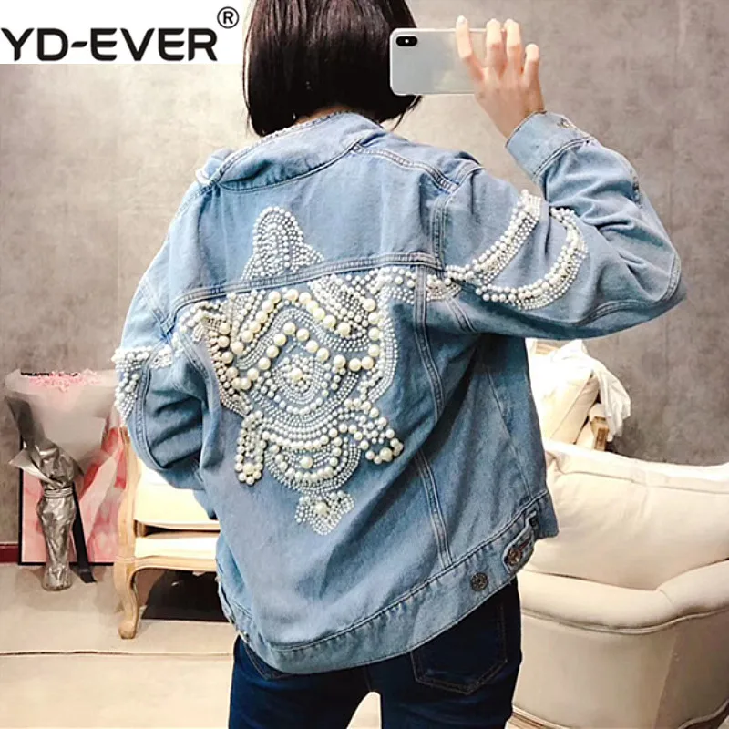 Fake Pearl Beading Chic Coat Frayed Cool Girl Denim Jacket 2019 Spring Autumn Fashion Pockets Holes Buttons Outwear 69602
Fake Pearl Beading Chic Coat Frayed Cool Girl Denim Jacket 2019 Spring Autumn Fashion Pockets Holes Buttons Outwear 69602