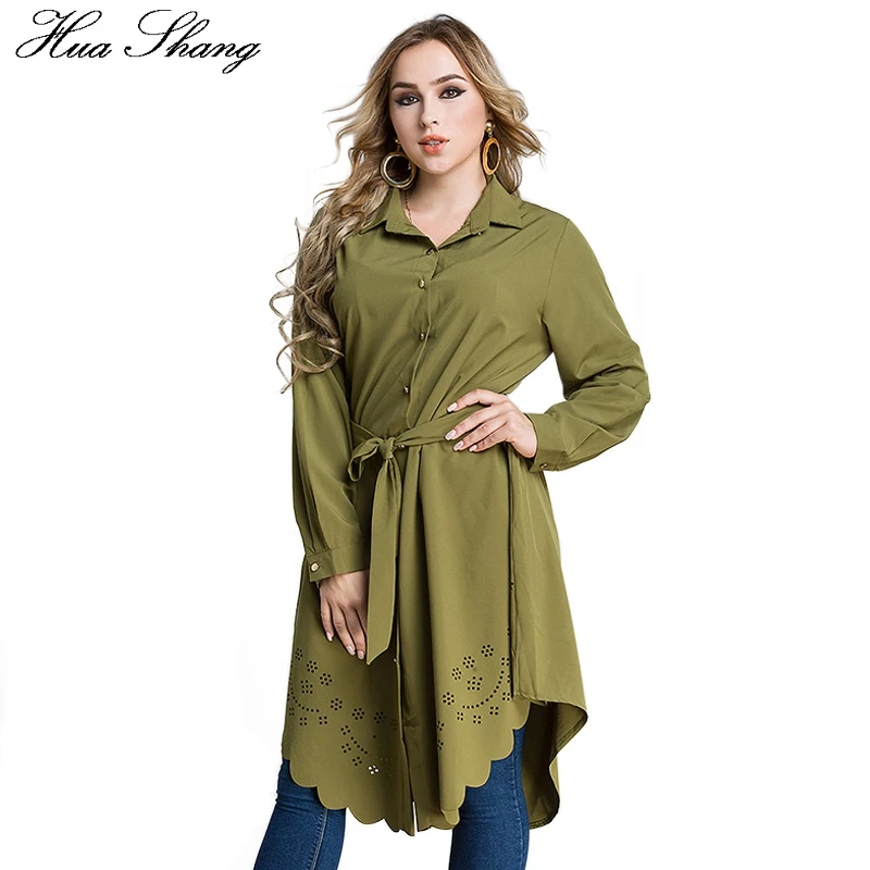 Fashion Spring Autumn Women Long Blouse Lady Long Sleeve Shirts Elegant Hollow Out Flowers Irregular Plus Size Tops With Belt
Fashion Spring Autumn Women Long Blouse Lady Long Sleeve Shirts Elegant Hollow Out Flowers Irregular Plus Size Tops With Belt