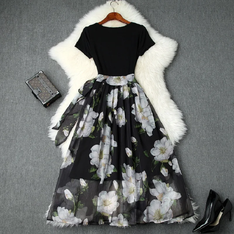 2019 NEW High quality Short sleeve Bow party dress summer women's ladies summer Dress Vintage Chiffon Slim print Floral dresses
2019 NEW High quality Short sleeve Bow party dress summer women's ladies summer Dress Vintage Chiffon Slim print Floral dresses