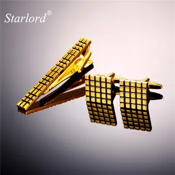 Square Cufflinks&Tie Clips Sets For Men With Black Enamel Pattern French Silver/Gold Color Metal Cuff Buttons Tie CTC2297
Square Cufflinks&Tie Clips Sets For Men With Black Enamel Pattern French Silver/Gold Color Metal Cuff Buttons Tie CTC2297