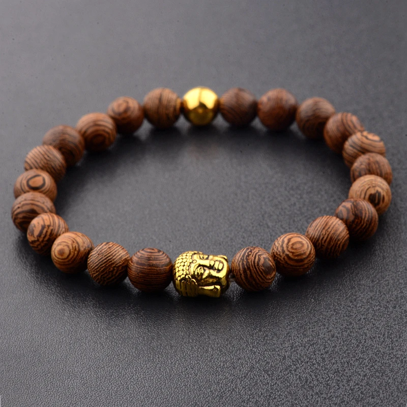Amader 8mm Buddha Wood Beads Women Gold Strand Bracelets Charm Meditation Silver Charm Lucky Bracelet Men ABJ007
Amader 8mm Buddha Wood Beads Women Gold Strand Bracelets Charm Meditation Silver Charm Lucky Bracelet Men ABJ007