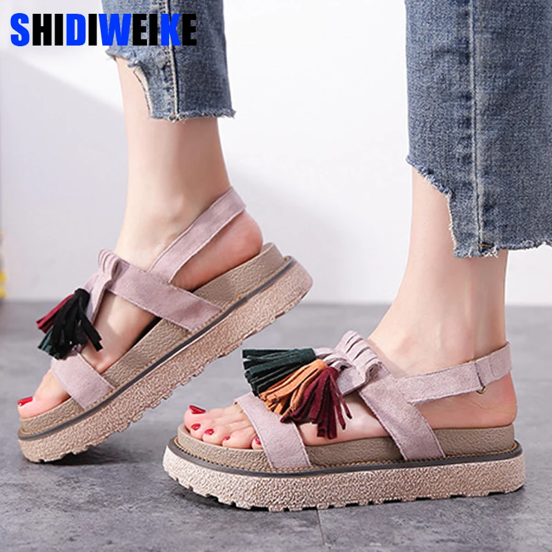 2019 Summer Gladiator Open Toe Ankle Wrap Medium Heel Platform Sandals Slip On Flip Flops Casual Safety Women sandals
2019 Summer Gladiator Open Toe Ankle Wrap Medium Heel Platform Sandals Slip On Flip Flops Casual Safety Women sandals