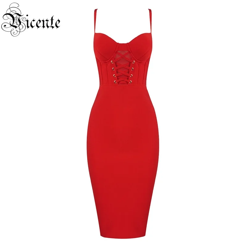 Vicente 2019 New Trendy Lace-up Sexy Paghetti Strap Celebrity Party Bandage Knee Length Dress
Vicente 2019 New Trendy Lace-up Sexy Paghetti Strap Celebrity Party Bandage Knee Length Dress