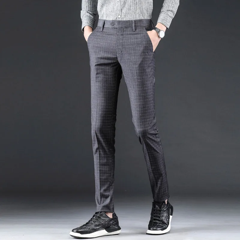 2019 Autumn Summer Plaid Pants Men Stretch Zipper Trousers Men Fashion Slim Men Casual Pants Korean Style Men Patalon Hommes
2019 Autumn Summer Plaid Pants Men Stretch Zipper Trousers Men Fashion Slim Men Casual Pants Korean Style Men Patalon Hommes