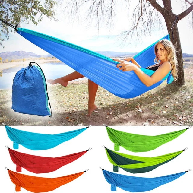 Profession 7 colors carrying nylon cloth parachute hammock garden camping survival hunting leisure travel hammock double 270*140
Profession 7 colors carrying nylon cloth parachute hammock garden camping survival hunting leisure travel hammock double 270*140