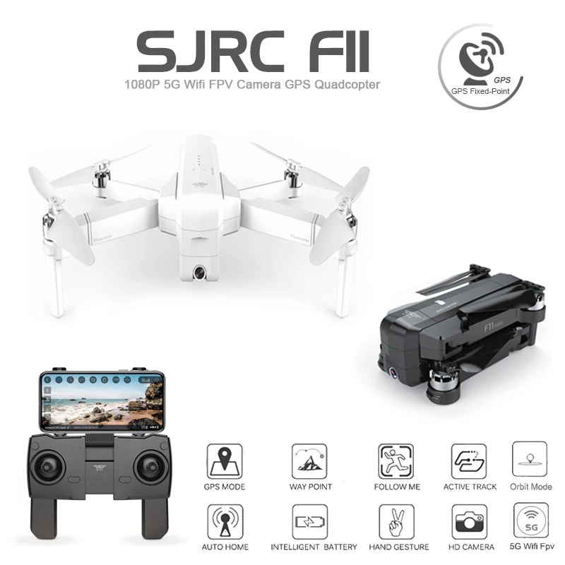 SJRC F11 GPS Drone With Wifi FPV 1080P Camera Brushless Quadcopter 25mins Flight Time Gesture Control Foldable Dron Vs CG033 Z5
SJRC F11 GPS Drone With Wifi FPV 1080P Camera Brushless Quadcopter 25mins Flight Time Gesture Control Foldable Dron Vs CG033 Z5