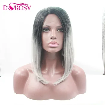 DOROSY HAIR Synthetic Lace Front Wigs High Temperature Fiber Peruca Perruque Short Straight Bob Black Ombre Grey Wigs For Black
DOROSY HAIR Synthetic Lace Front Wigs High Temperature Fiber Peruca Perruque Short Straight Bob Black Ombre Grey Wigs For Black
