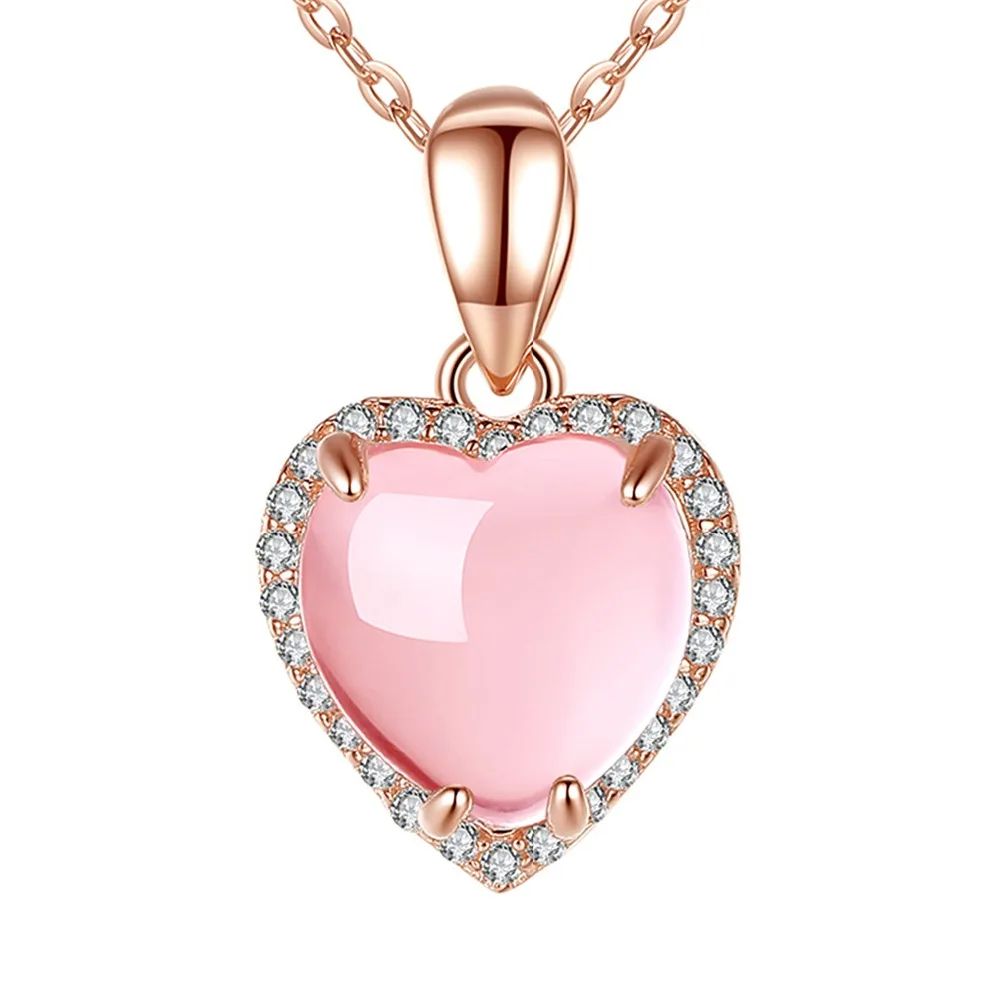 MOONROCY Rose Gold Color Ross Quartz CZ Pink Opal Chokers Jewelry Necklace Heart for Women Girls Gift Wholesale Dropshipping
MOONROCY Rose Gold Color Ross Quartz CZ Pink Opal Chokers Jewelry Necklace Heart for Women Girls Gift Wholesale Dropshipping