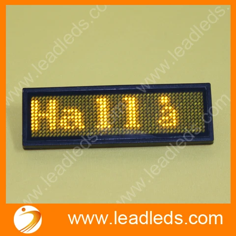 Yellow Led Name Badge sign scrolling message advertising display / business card show tag /Rechargable+Programmed
Yellow Led Name Badge sign scrolling message advertising display / business card show tag /Rechargable+Programmed