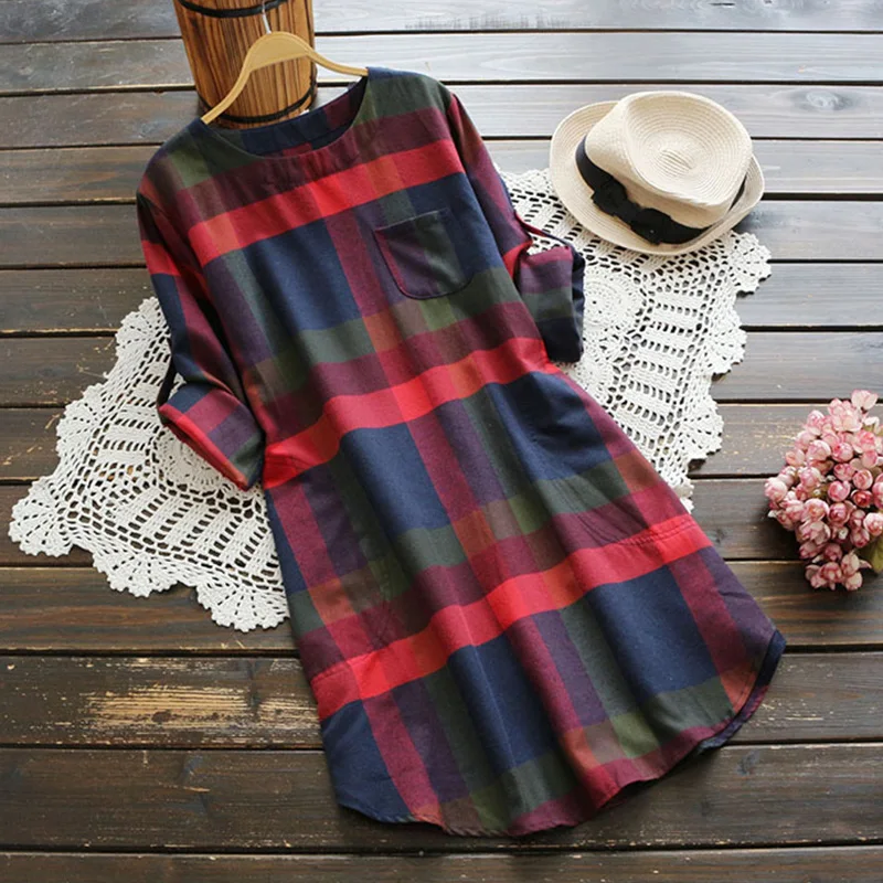 Autumn Mori Girl Dress Women's Casual Sweet Literary Pocket Spell Color Plaid Round Neck Full Sleeved Female Vestido Dress U557
Autumn Mori Girl Dress Women's Casual Sweet Literary Pocket Spell Color Plaid Round Neck Full Sleeved Female Vestido Dress U557