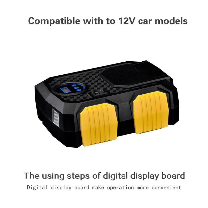 Portable 100PSI Vehicle Mounted Inflator Tyre Pump 22 Cylinder Automobile Belt Lamp Emergency Digital Display With LED Light
Portable 100PSI Vehicle Mounted Inflator Tyre Pump 22 Cylinder Automobile Belt Lamp Emergency Digital Display With LED Light