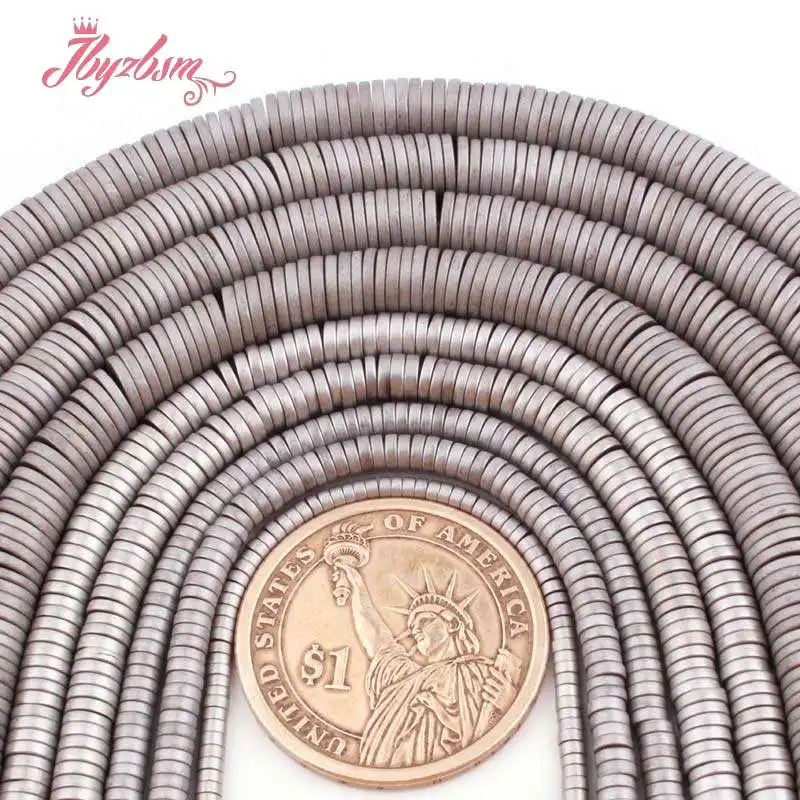 1x2,1x3,1x4,1x6mm Gray Frost Heishi Hematite Natural Stone Spacer Loose Beads For DIY Women Necklace Bracelet Jewelry Making 15"
1x2,1x3,1x4,1x6mm Gray Frost Heishi Hematite Natural Stone Spacer Loose Beads For DIY Women Necklace Bracelet Jewelry Making 15"