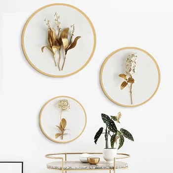 Nordic style solid wood round decorative painting simple modern living room paintings restaurant Hotel mural 3D gold foil flower
Nordic style solid wood round decorative painting simple modern living room paintings restaurant Hotel mural 3D gold foil flower