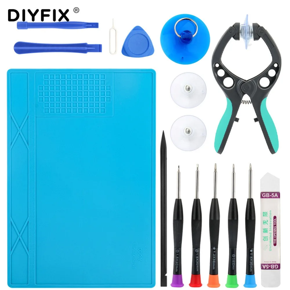 DIYFIX Mobile Phone Repair Tools Screwdriver Open Tool Set Heat Insulation Silicone Pad for BGA Soldering Repair DIY Tools Set
DIYFIX Mobile Phone Repair Tools Screwdriver Open Tool Set Heat Insulation Silicone Pad for BGA Soldering Repair DIY Tools Set