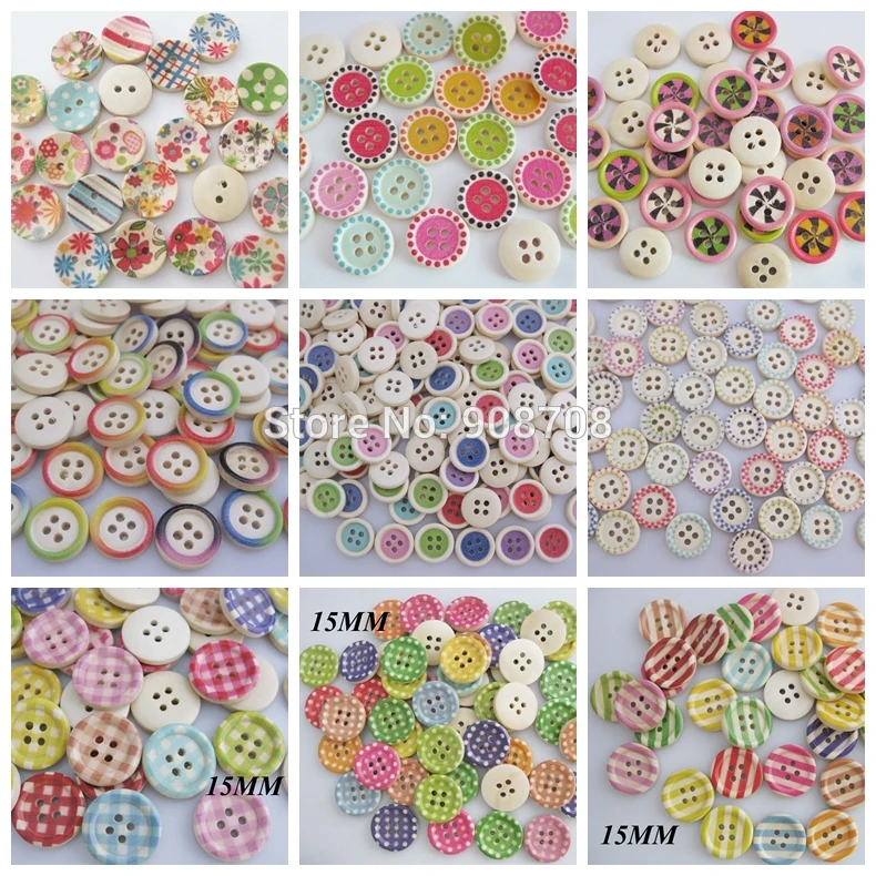 200 pieces 15MM Dia round shape wood button printed multi-designs decorative shirt buttons children
200 pieces 15MM Dia round shape wood button printed multi-designs decorative shirt buttons children