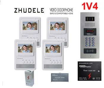 ZHUDELE Building Home security intercom system 4 Units Apartment Video Door Phone Bell Intercom System 4.3"TFT monitor IN STOCK
ZHUDELE Building Home security intercom system 4 Units Apartment Video Door Phone Bell Intercom System 4.3"TFT monitor IN STOCK