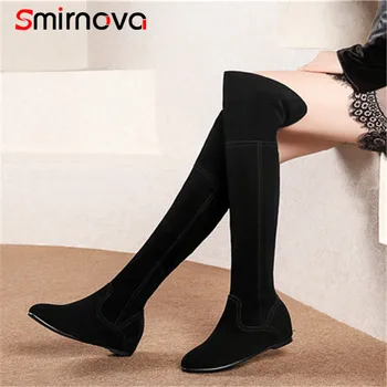Smirnova TOP quality boots ladies 2020 casual med heels shoes winter keep warm cow suede leather boots over the knee boots woman
Smirnova TOP quality boots ladies 2020 casual med heels shoes winter keep warm cow suede leather boots over the knee boots woman