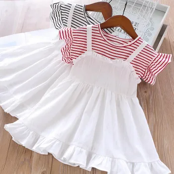 Roimyal Wholesale 2019 summer 2 color cute girl striped fake two-piece dress cotton comfortable casual dress free shipping
Roimyal Wholesale 2019 summer 2 color cute girl striped fake two-piece dress cotton comfortable casual dress free shipping