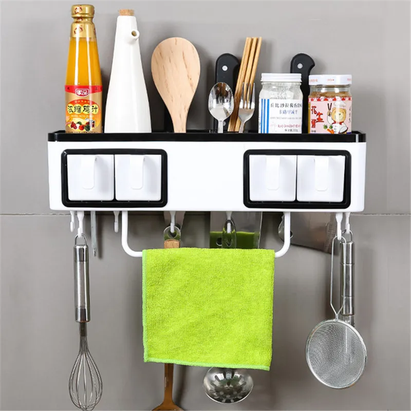 Multifunctional Wall Mount Seasoning Box Salt Pepper Storage Container and Spoon Kitchen Rag rack with 4 Drawers Utensils
Multifunctional Wall Mount Seasoning Box Salt Pepper Storage Container and Spoon Kitchen Rag rack with 4 Drawers Utensils