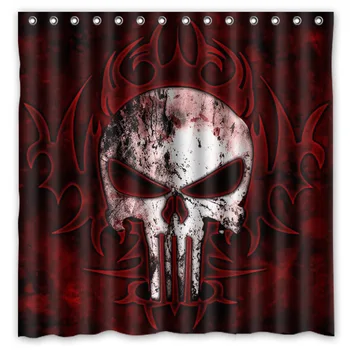Punisher Skull Design Bathroom Shower Curtain Waterproof&Mildewproof Polyester Fabric Bath Curtains 180cm*180cm
Punisher Skull Design Bathroom Shower Curtain Waterproof&Mildewproof Polyester Fabric Bath Curtains 180cm*180cm