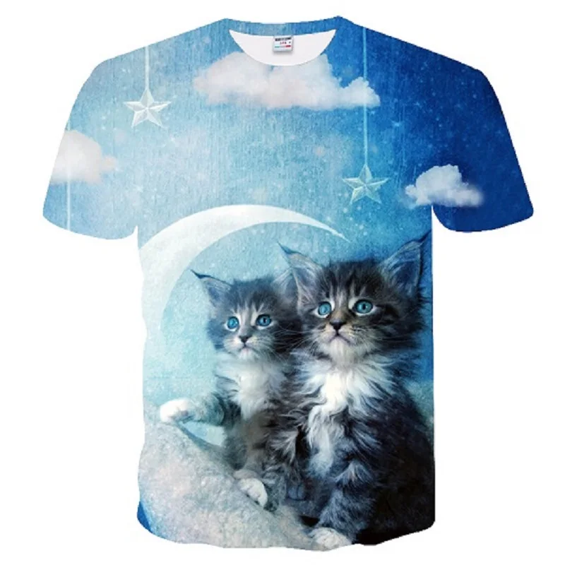 Summer new men and women casual lovers t shirts 3d cat series printed short-sleeved t shirt.
Summer new men and women casual lovers t shirts 3d cat series printed short-sleeved t shirt.