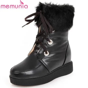 MEMUNIA 2019 new arrival ankle boots for women pu round toe boots lace up platform boots keep warm winter snow boots female
MEMUNIA 2019 new arrival ankle boots for women pu round toe boots lace up platform boots keep warm winter snow boots female