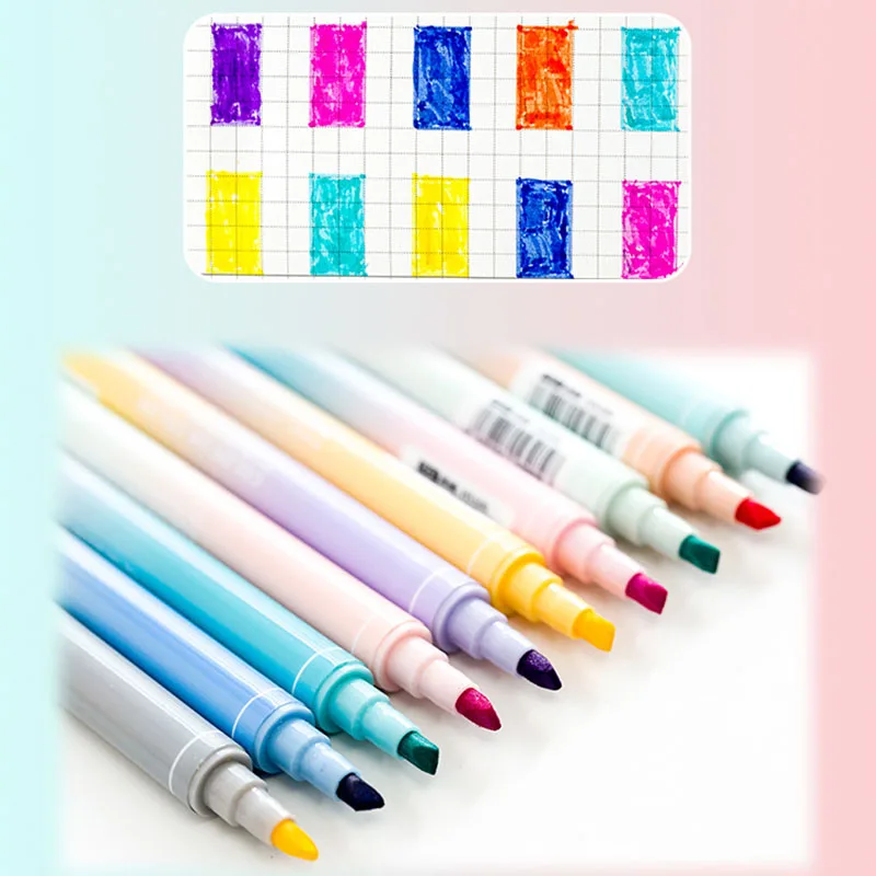 Double Headed Highlighter 5 Colors/Box Students Colored Doodle Marker Pen Color On Color Highlighters
Double Headed Highlighter 5 Colors/Box Students Colored Doodle Marker Pen Color On Color Highlighters