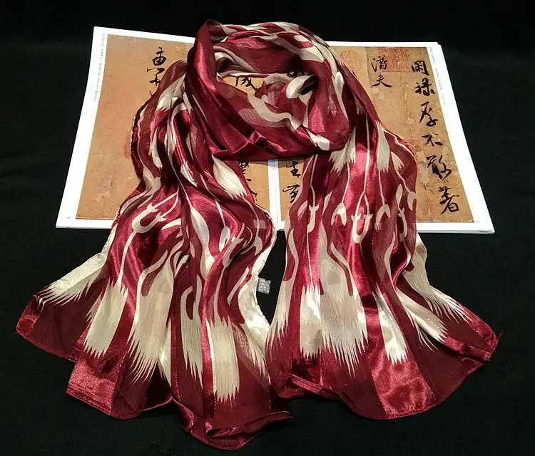 Small Square Scarves Fashion Girls Scarves Decorative Scarf Heart Rose Red Brim