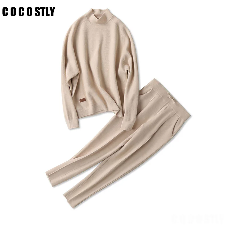 High Quality Knitted Casual Tracksuit Pant Suits 2019 Fashion Elegant 2 Piece Set Women Pullover Sweater And Trousers Set
High Quality Knitted Casual Tracksuit Pant Suits 2019 Fashion Elegant 2 Piece Set Women Pullover Sweater And Trousers Set