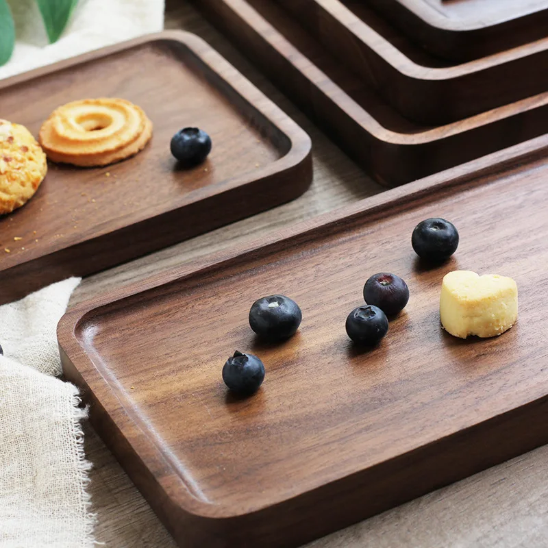Rectangular Wooden Plate Black Walnut Wooden Tray Dessert Tray Japanese Bread Wooden Plate Fruit Tray Saucer
Rectangular Wooden Plate Black Walnut Wooden Tray Dessert Tray Japanese Bread Wooden Plate Fruit Tray Saucer