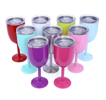 Wholesale 50pcs/lot 10oz 304 stainless steel red wine Goblet double layer wine cup with lid red wine coffee cups
Wholesale 50pcs/lot 10oz 304 stainless steel red wine Goblet double layer wine cup with lid red wine coffee cups