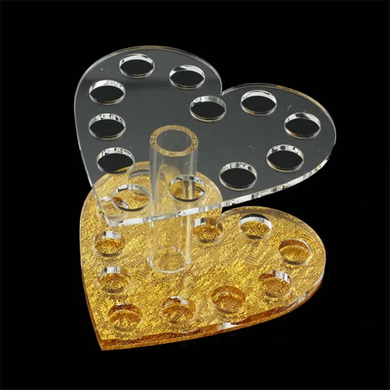 3pcs Heart Shape Nail Brush Holder Acrylic 12-hole Pen Holder Makeup Crystal Pen Brush Manicure Tool
3pcs Heart Shape Nail Brush Holder Acrylic 12-hole Pen Holder Makeup Crystal Pen Brush Manicure Tool