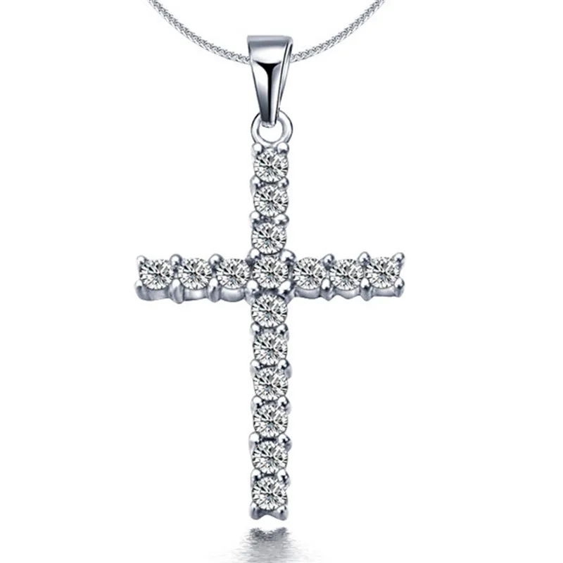x307 Collier New Silver Plated Cross Pendant Necklaces for Women Fashion Long Necklaces Sweater Accessories Crystal Jewelry Hot
x307 Collier New Silver Plated Cross Pendant Necklaces for Women Fashion Long Necklaces Sweater Accessories Crystal Jewelry Hot