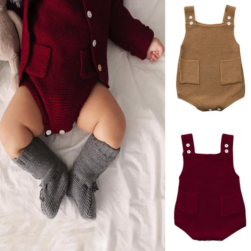 Newborn Baby Girls Solid Knitted Toddler Pocket Jumpsuit Clothes Romper Outfit Brief Fashion Drop Shipping August 15
Newborn Baby Girls Solid Knitted Toddler Pocket Jumpsuit Clothes Romper Outfit Brief Fashion Drop Shipping August 15