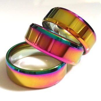 50pcs Rainbow Color Plain Stainless Steel 8mm Band Rings Bright Top Quality Fashinon Men Women Wedding Rings Wholesale Jewelry
50pcs Rainbow Color Plain Stainless Steel 8mm Band Rings Bright Top Quality Fashinon Men Women Wedding Rings Wholesale Jewelry