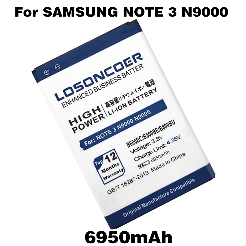 

6950mAh B800BC/U/E Battery For Samsung Galaxy Note 3 III note3 N9000 N9005 N900A N900 N9002 N9008 N9009 N9006 N9008S N900T/P