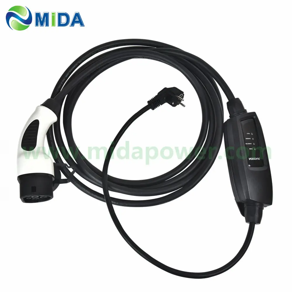 DUOSIDA 6 meter 16Amp IEC 62196 EU Schuko Plug Type 2 Connector in-line Mode 2 EV Charging Cable Type 2 Portable EVSE Charger
DUOSIDA 6 meter 16Amp IEC 62196 EU Schuko Plug Type 2 Connector in-line Mode 2 EV Charging Cable Type 2 Portable EVSE Charger