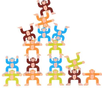 16pcs/Set New Wood Building Blocks Monkey Balance Game Toy Educational Toys Balancing Development for Kids Baby
16pcs/Set New Wood Building Blocks Monkey Balance Game Toy Educational Toys Balancing Development for Kids Baby