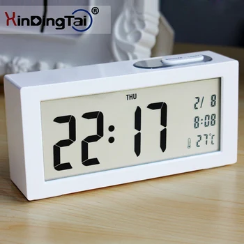 Genuine Black white table digital clock environmental quality ABS sensor thermometer LED backlit display electronic alarm clock
Genuine Black white table digital clock environmental quality ABS sensor thermometer LED backlit display electronic alarm clock