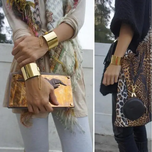 Women Fashion Wide Mirror Metallic Silvery&Golden Chains Bangle Punk Bracelets Hot
Women Fashion Wide Mirror Metallic Silvery&Golden Chains Bangle Punk Bracelets Hot