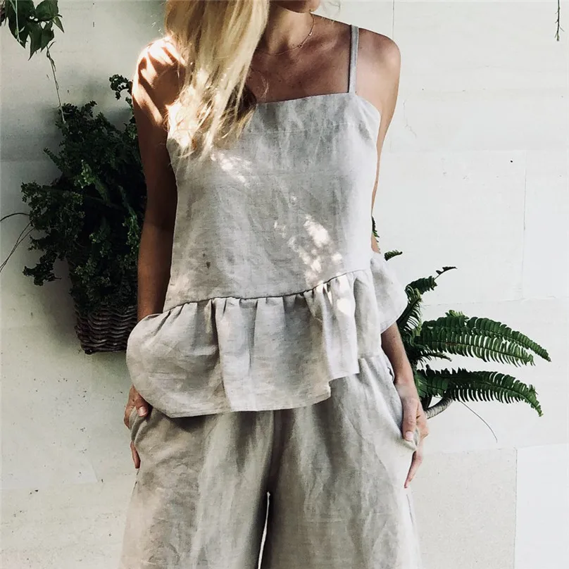 Women Summer Vintage Linen Tops 2019 Sexy Spaghetti Strap Loose Female Tank Tops Camis Casual Solid Vest Plus Size top buttons
Women Summer Vintage Linen Tops 2019 Sexy Spaghetti Strap Loose Female Tank Tops Camis Casual Solid Vest Plus Size top buttons