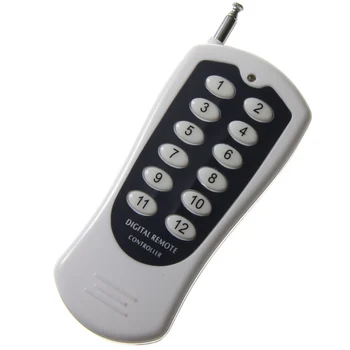 12CH/12 Buttons/Key RF Wireless Remote Control/Radio Controller/Transmitter controller for 12V12CH receiver 315/433MHZ
12CH/12 Buttons/Key RF Wireless Remote Control/Radio Controller/Transmitter controller for 12V12CH receiver 315/433MHZ