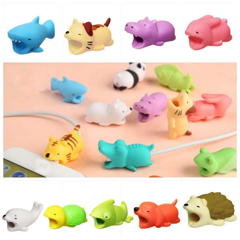 

Cute Animal Data Line Head Protector for Mobile Phone Cable Bite Protector for Iphone Cable Winder Phone Holder Accessory