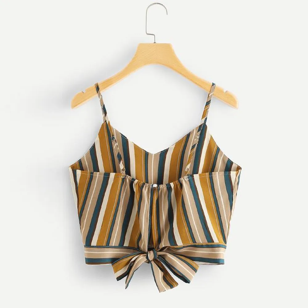 Stylish Jewelry 2019 Hot Style Stripes Camis Women's Self Tie Back V Neck Striped Crop Cami Top Camisole Tops Vest Dropship
Stylish Jewelry 2019 Hot Style Stripes Camis Women's Self Tie Back V Neck Striped Crop Cami Top Camisole Tops Vest Dropship