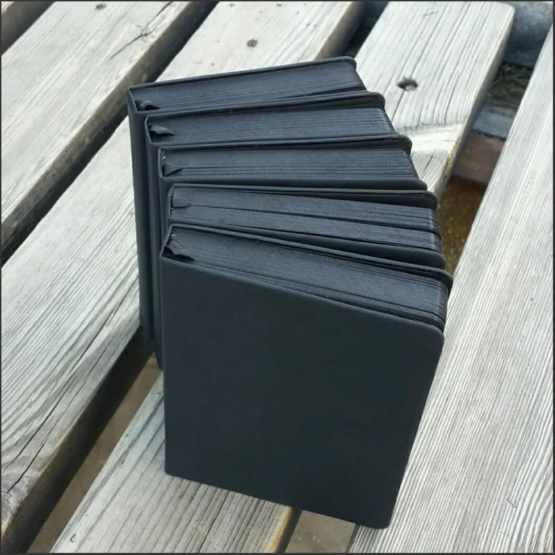 Блокнот А5/А6 32K канцелярские принадлежности из полиуретана/бумаги черный блокнот