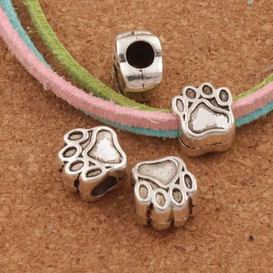 82pcs 10x11mm Bear Paw Dog prints Animal Big Hole Beads Spacers Fit European Bracelet Jewelry DIY L1342
82pcs 10x11mm Bear Paw Dog prints Animal Big Hole Beads Spacers Fit European Bracelet Jewelry DIY L1342